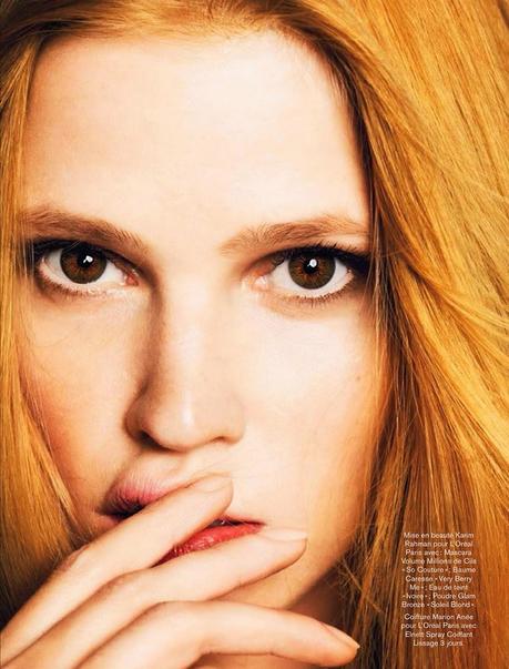 Lara Stone for Glamour Magazine, France, May 2014