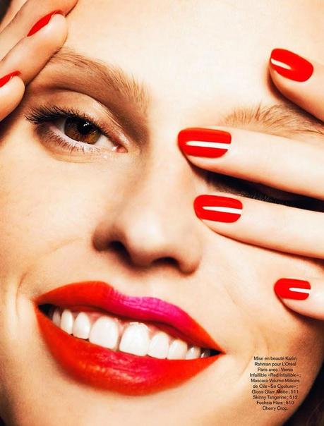 Lara Stone for Glamour Magazine, France, May 2014