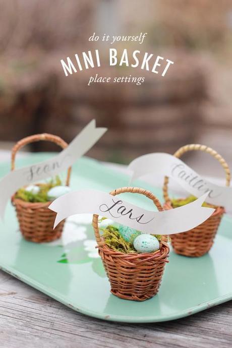 Mini basket place settings