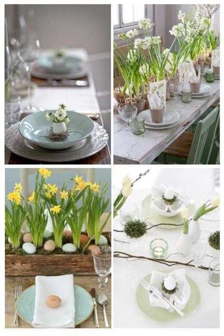 Table settings for Easter