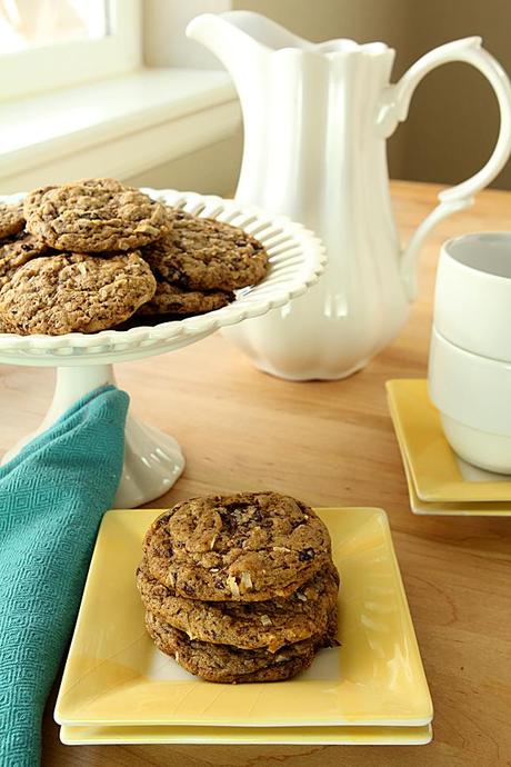 Espresso Chocolate Chip Cookies with Coconut