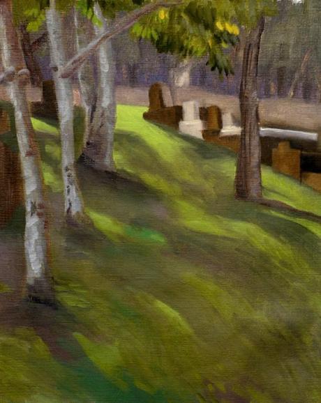 Avenue (Bulimba) © Samantha Groenestyn -- a little oil sketch from a landscaping adventure in Brisbane