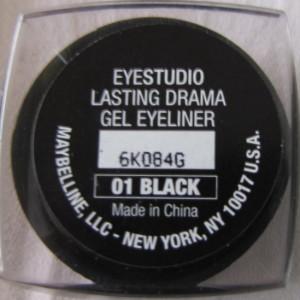 Maybelline eystudio lastign drama gel eyeliner 01 black review
