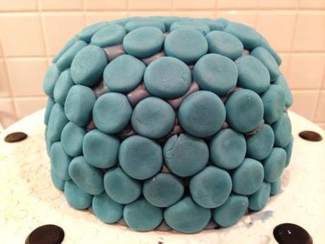 liquorice allsorts blue aniseed ball recreated as birthday cake fondant blueberry and lemon