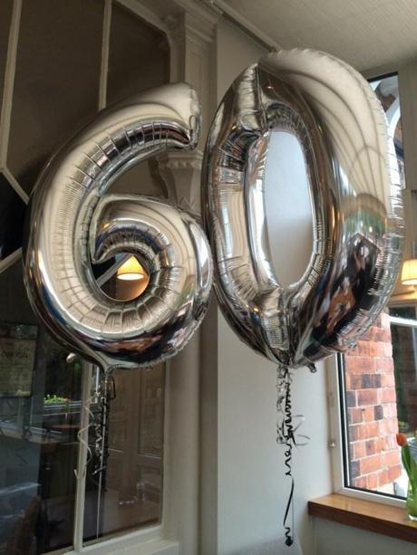 60th birthday giant helium balloons