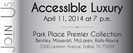 Accessible Luxury benefiting Texas Scottish Rite Hospital for Children to be held on April 11, 2014