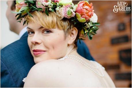Bohemian Bride with flower crown York