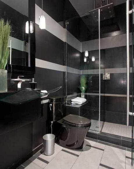 Black modern bathroom