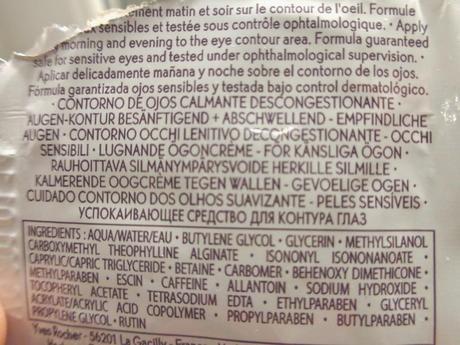 Puffy eyes? Here's something I found.. Yves Rocher Soothing Decongesting Eye Care [sample]