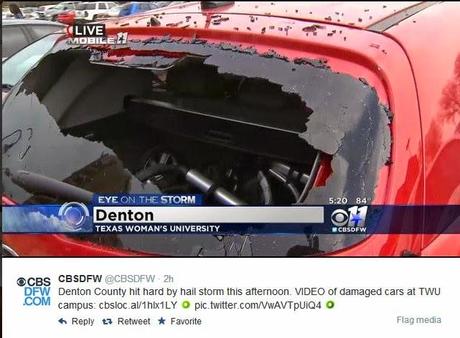 Tremendous storm in Denton TX