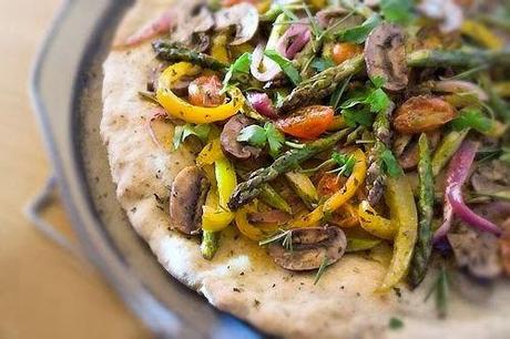 Free Pizza Flatbread with Roasted Vegetables