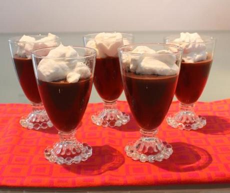chocolae pudding whipped cream
