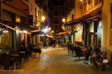 Madrid Street at Night
