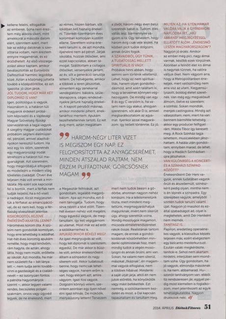 Der Heni For Dieta & Fitnesz Magazine, Hungary, April 2014 