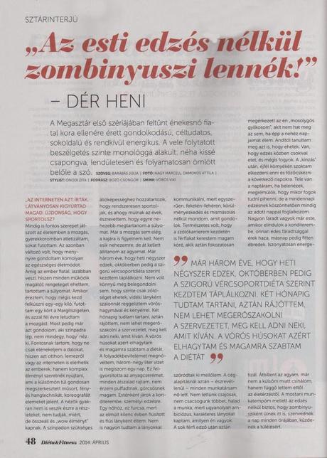 Der Heni For Dieta & Fitnesz Magazine, Hungary, April 2014 