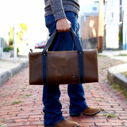 A great leather duffle bag