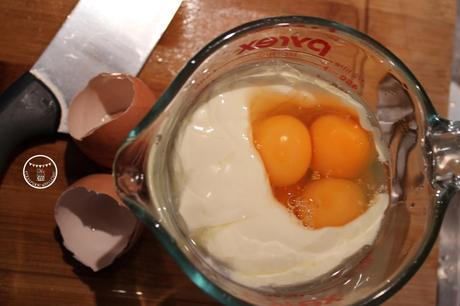 eggs and cream mixture