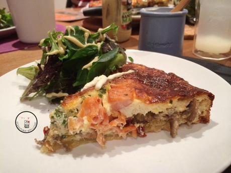 Quiche with a side of salad