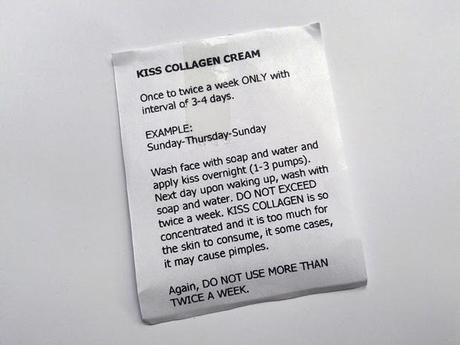 Review | Kiss Whitening Collagen Cream Mask