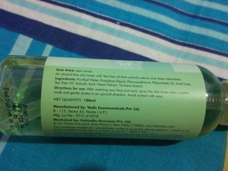 Fabindia tea tree toner review