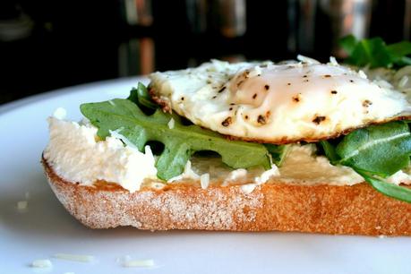 Open egg sandwich recipe