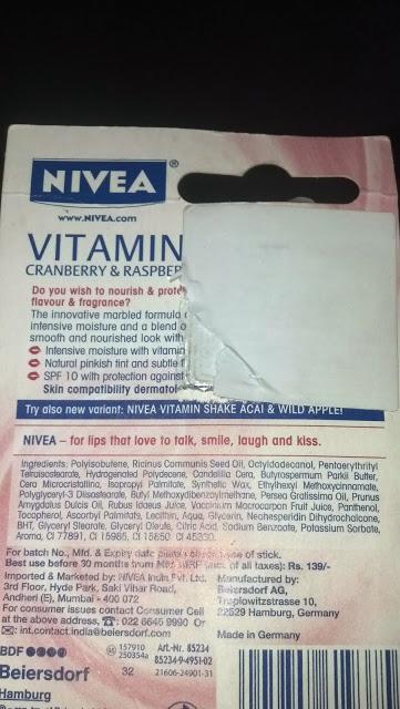 Nivea lip balm vitamin shake review