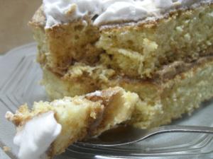 White Cake with Milk Chocolate Frosting