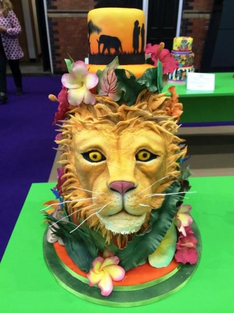 cake and bake show 2014 jungle art cakes lions head
