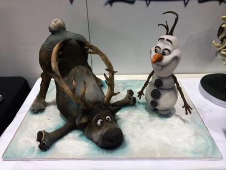 cake and bake show 2014 frozen reindeer and snowman cake disney