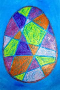 Crayoned and Dyed Egg series – number one.
