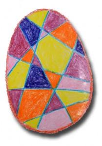 Crayoned and Dyed Egg series – number one.