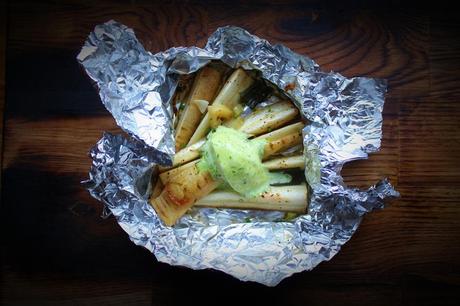 Baked parsnips with garlic and herb butter #166