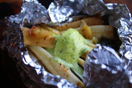 Baked parsnips with garlic and herb butter #166