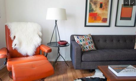 Orange Leather Sofa Recliner