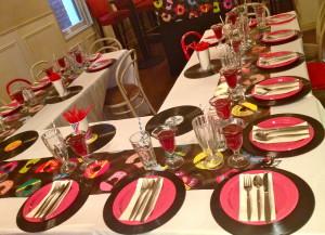 Grease Inspired Party Table