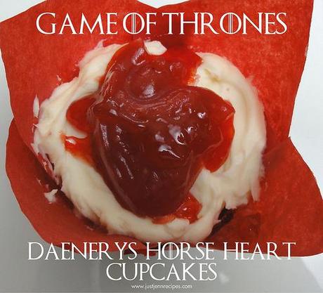 game of thrones daenerys horse heart cupcakes