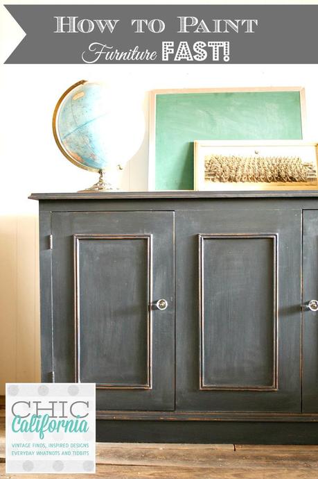 How to Paint Furniture Quickly Using Chalk Paint: Great tutorial from Chic California