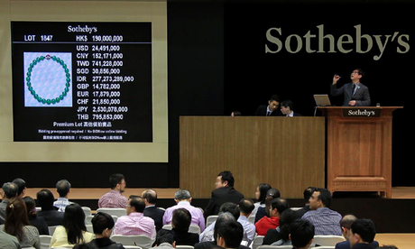 The Hutton-Mdivani necklace sold for 27.44 million at Sotheby's Hong Kong