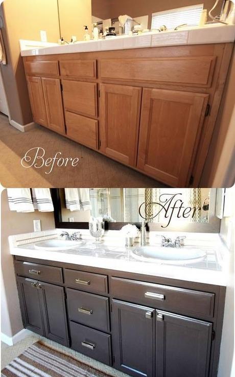 Before and After Bathroom Cabinet
