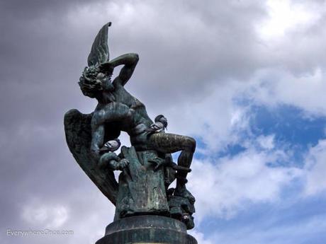 Fuente del Ángel Caído, Madrid Spain, Fountain of the Fallen Angel