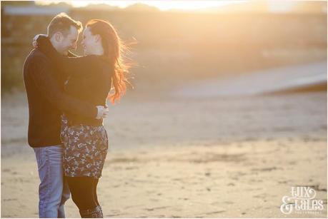 Scarborough sunset at engagement shoot