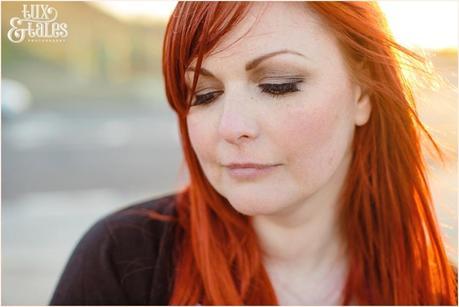 Beautiful redhead at the beach in Scarborough