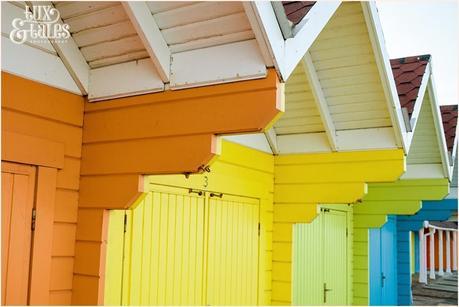 Rainbow coloured beach huts in North Beach Scarborough