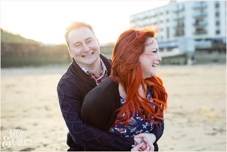 Beautiful redhead at scarborough engagement shoot