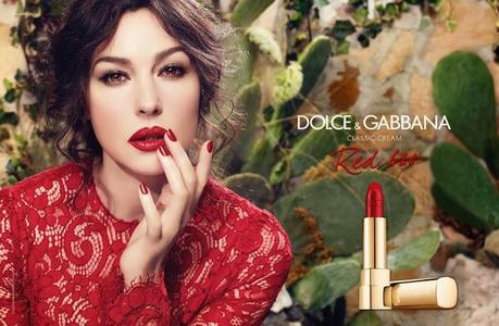 Monica Bellucci in Dolce & Gabbana Classic Cream Lipstick Ad