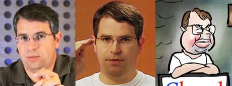 Two photos and caricature of Google spam watchdog SEO page rank expert Matt Cutts