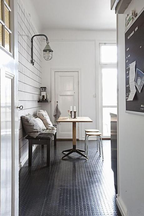 inspiration board | black floors