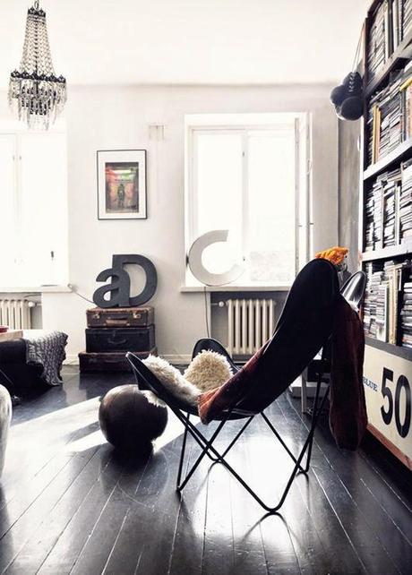 inspiration board | black floors