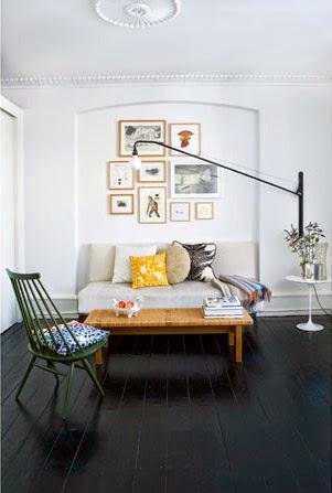 inspiration board | black floors