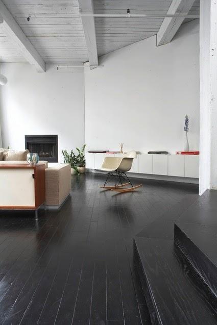 inspiration board | black floors